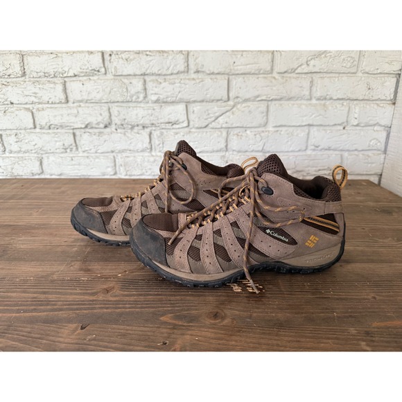 Columbia Men's Redmond II Hiking Boots Size 10 Wide Brown Waterproof Trail Shoes - Picture 1 of 10